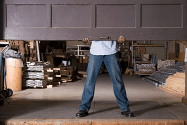 Sectional garage door