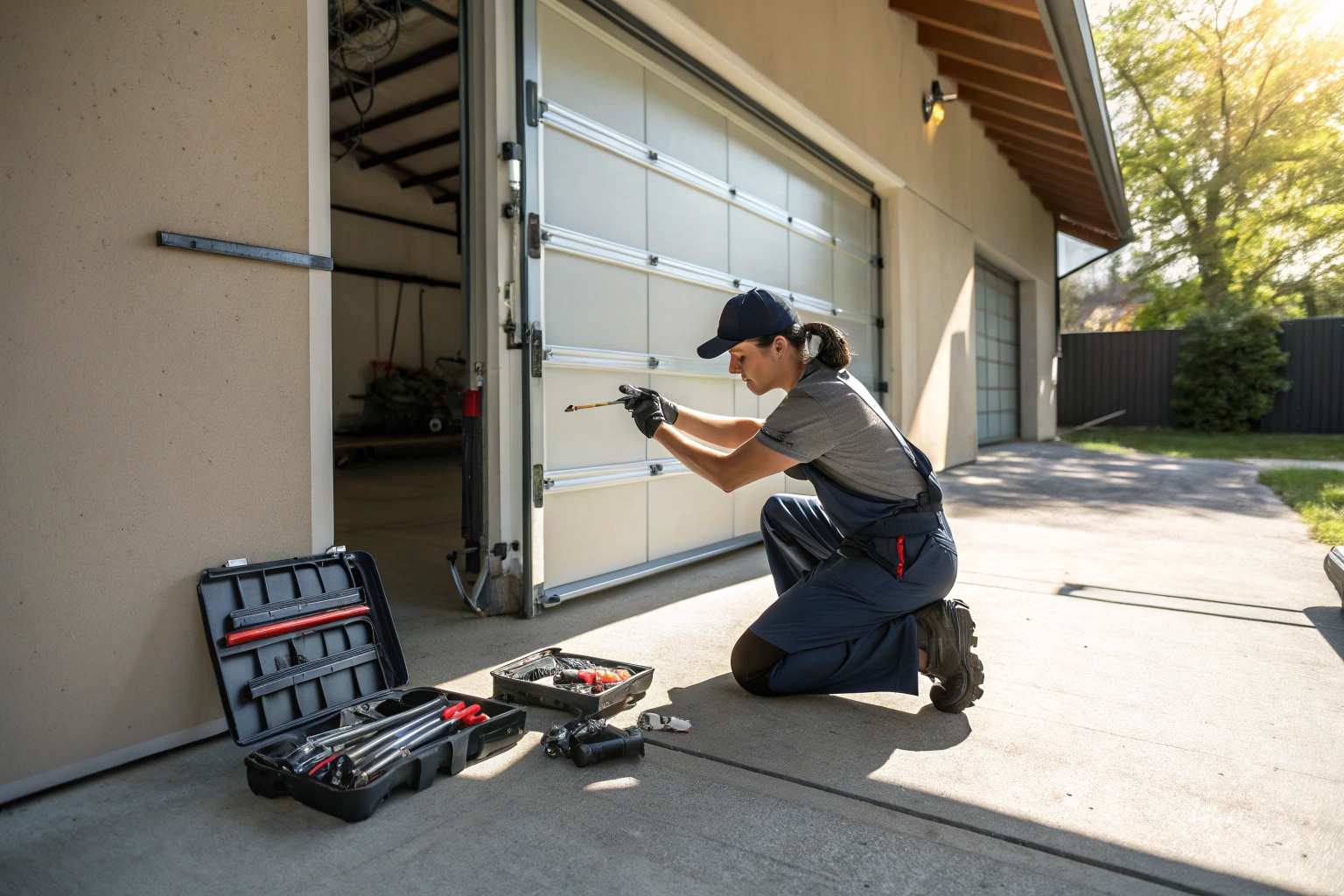 A technician handling garage door repair in Sydney