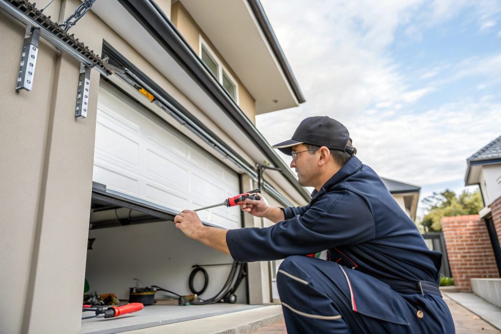 Emergency garage door spring repair by a professional technician in Bankstown
