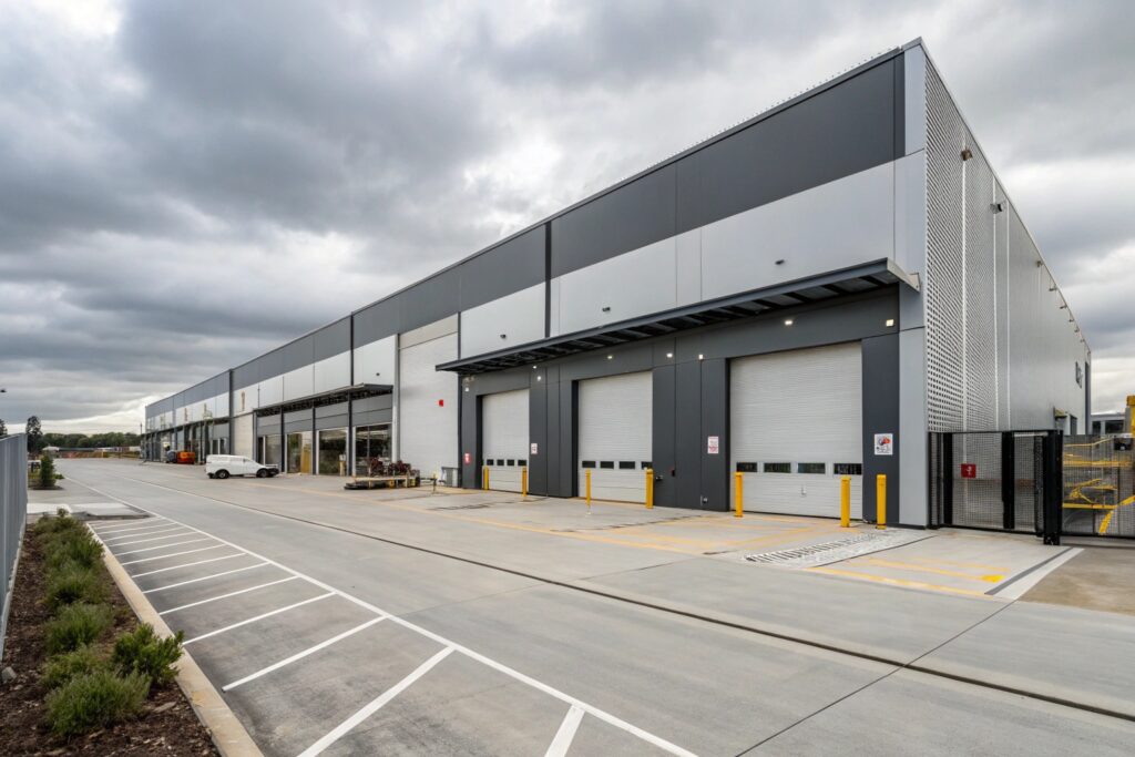 High-speed industrial door installation at Sydney logistics warehouse